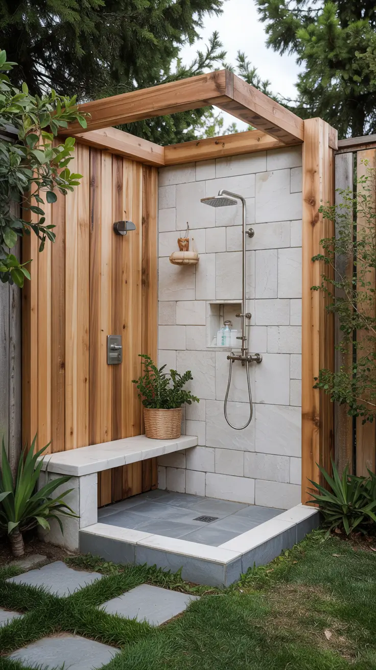 Outdoor Shower Ideas 2026: Private, Tropical & Backyard Designs