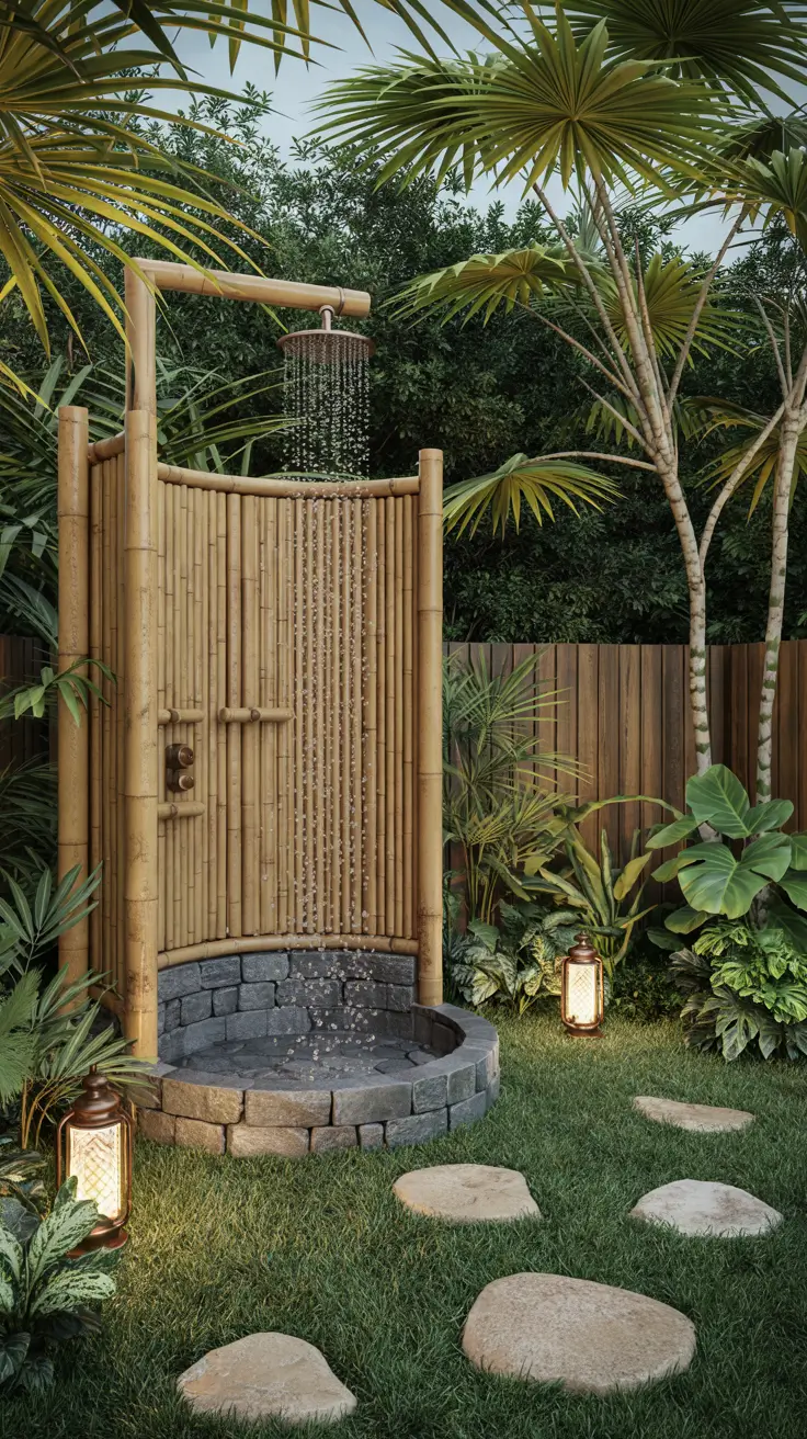 Outdoor Shower Ideas 2026: Private, Tropical & Backyard Designs