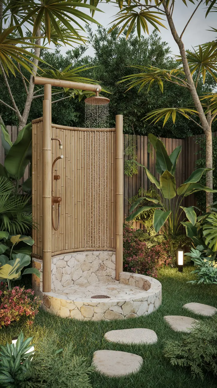 Outdoor Shower Ideas 2026: Private, Tropical & Backyard Designs