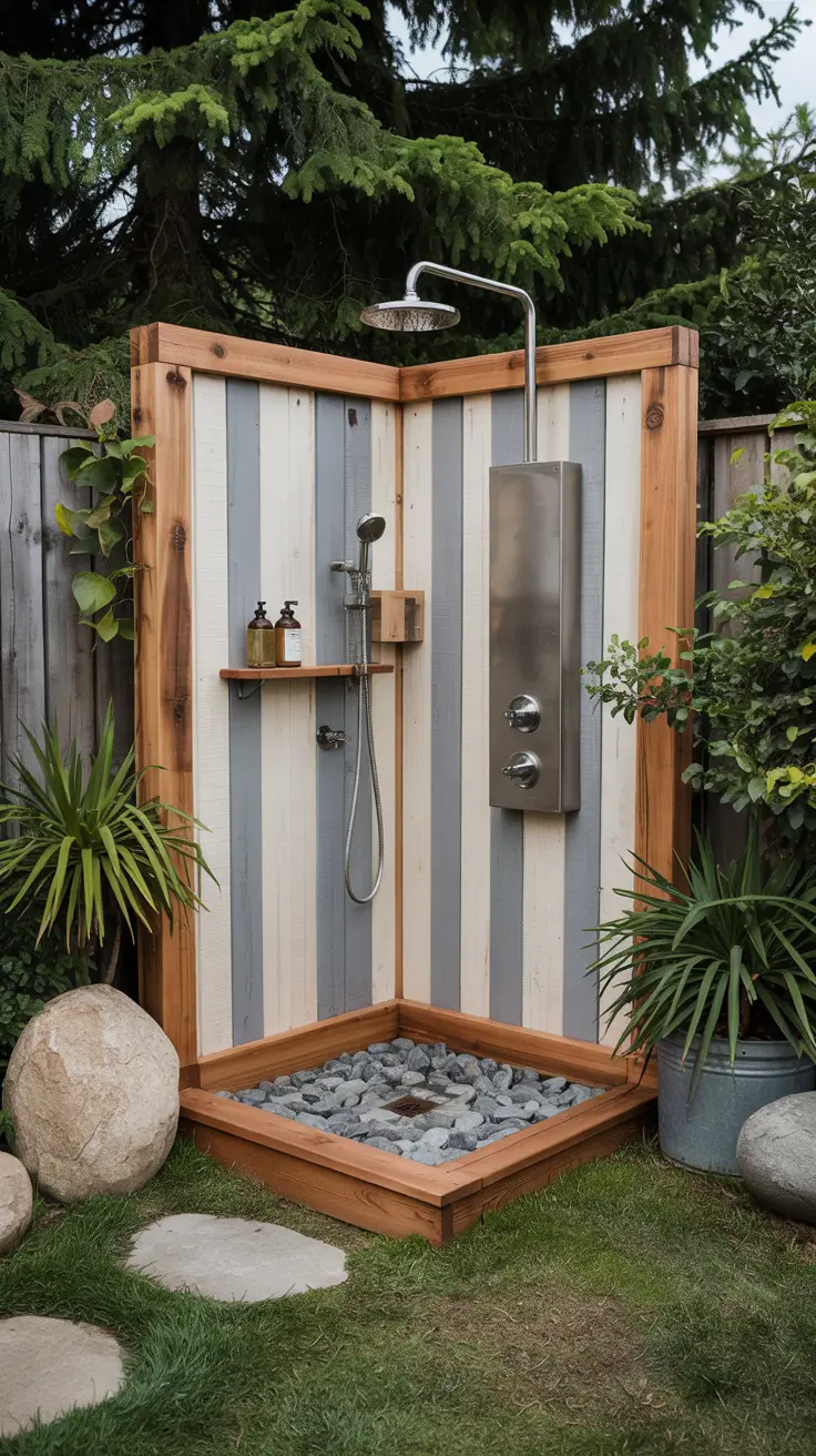 Outdoor Shower Ideas 2026: Private, Tropical & Backyard Designs