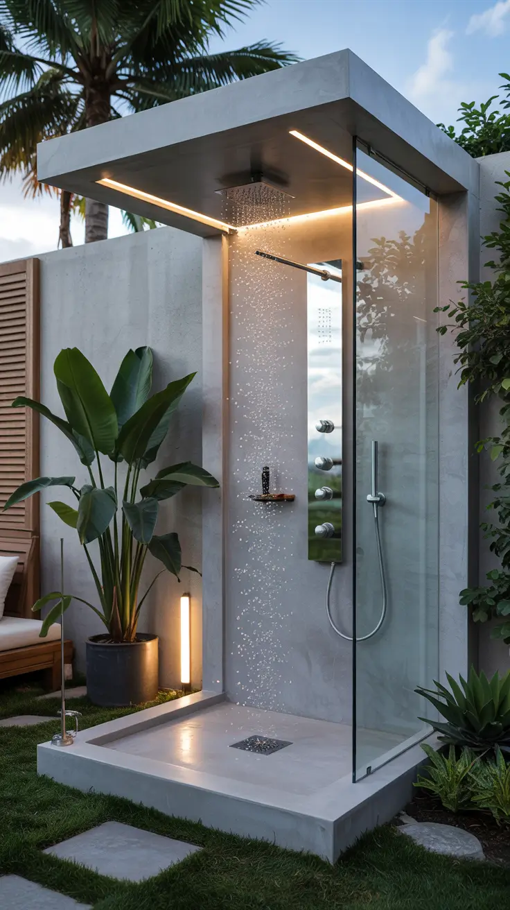 Outdoor Shower Ideas 2026: Private, Tropical & Backyard Designs