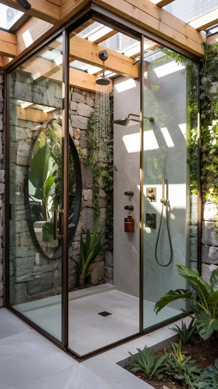 Outdoor Shower Ideas 2026: Private, Tropical & Backyard Designs