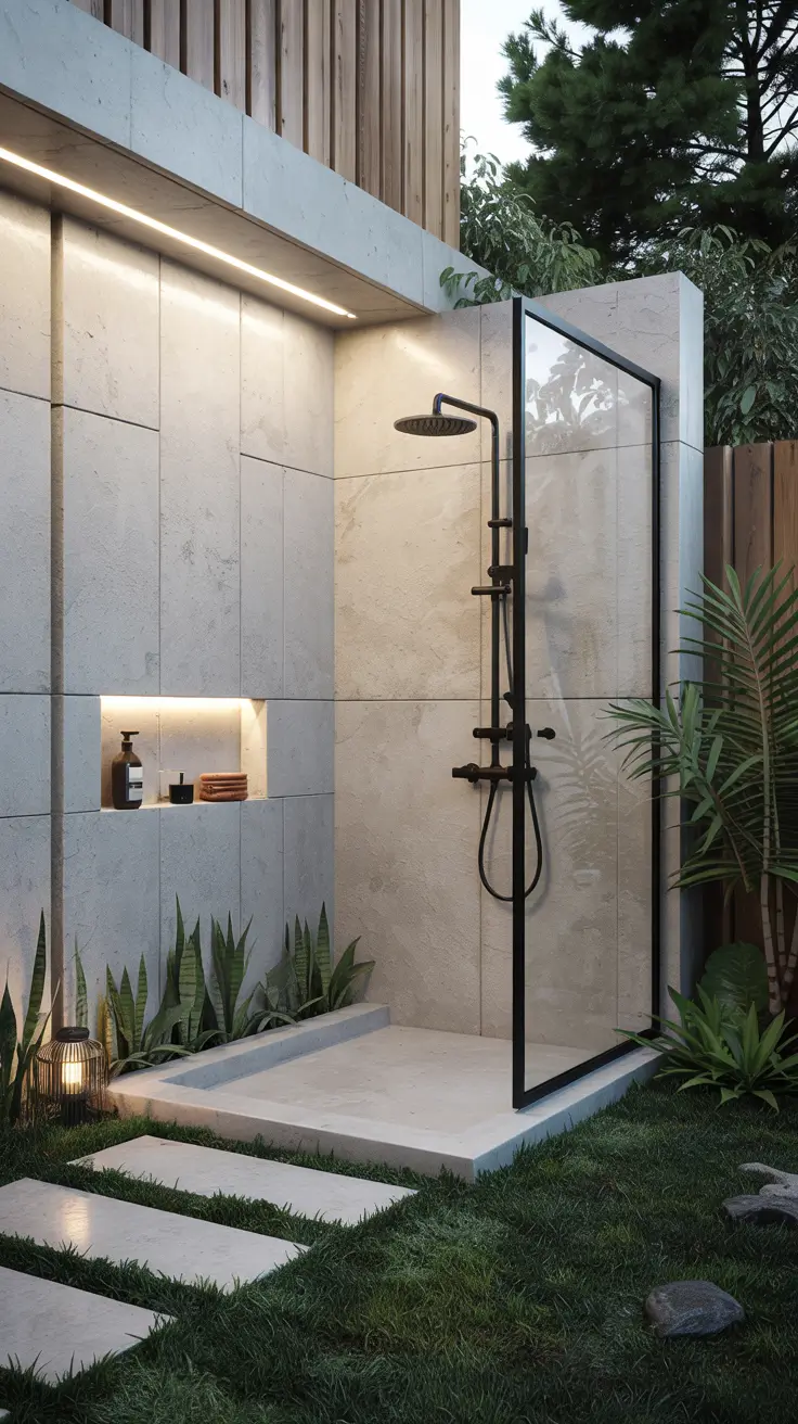 Outdoor Shower Ideas 2026: Private, Tropical & Backyard Designs