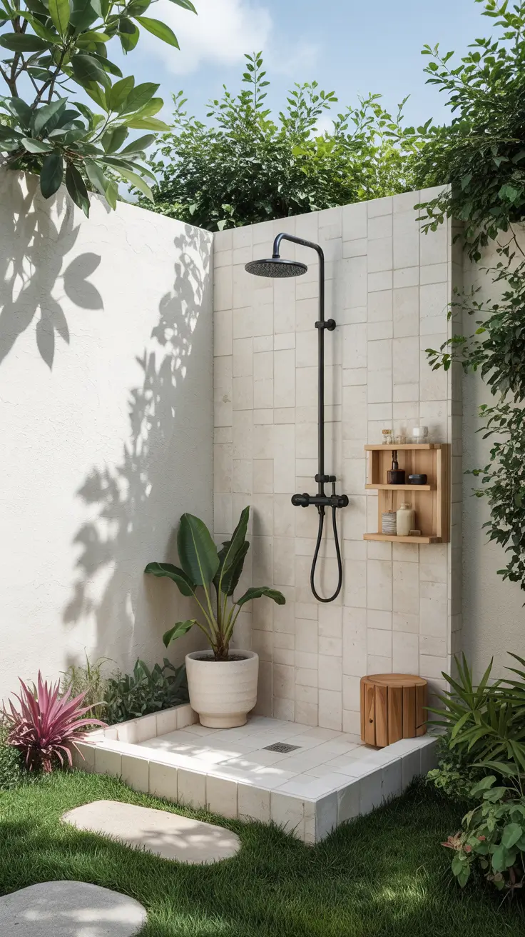 Outdoor Shower Ideas 2026: Private, Tropical & Backyard Designs