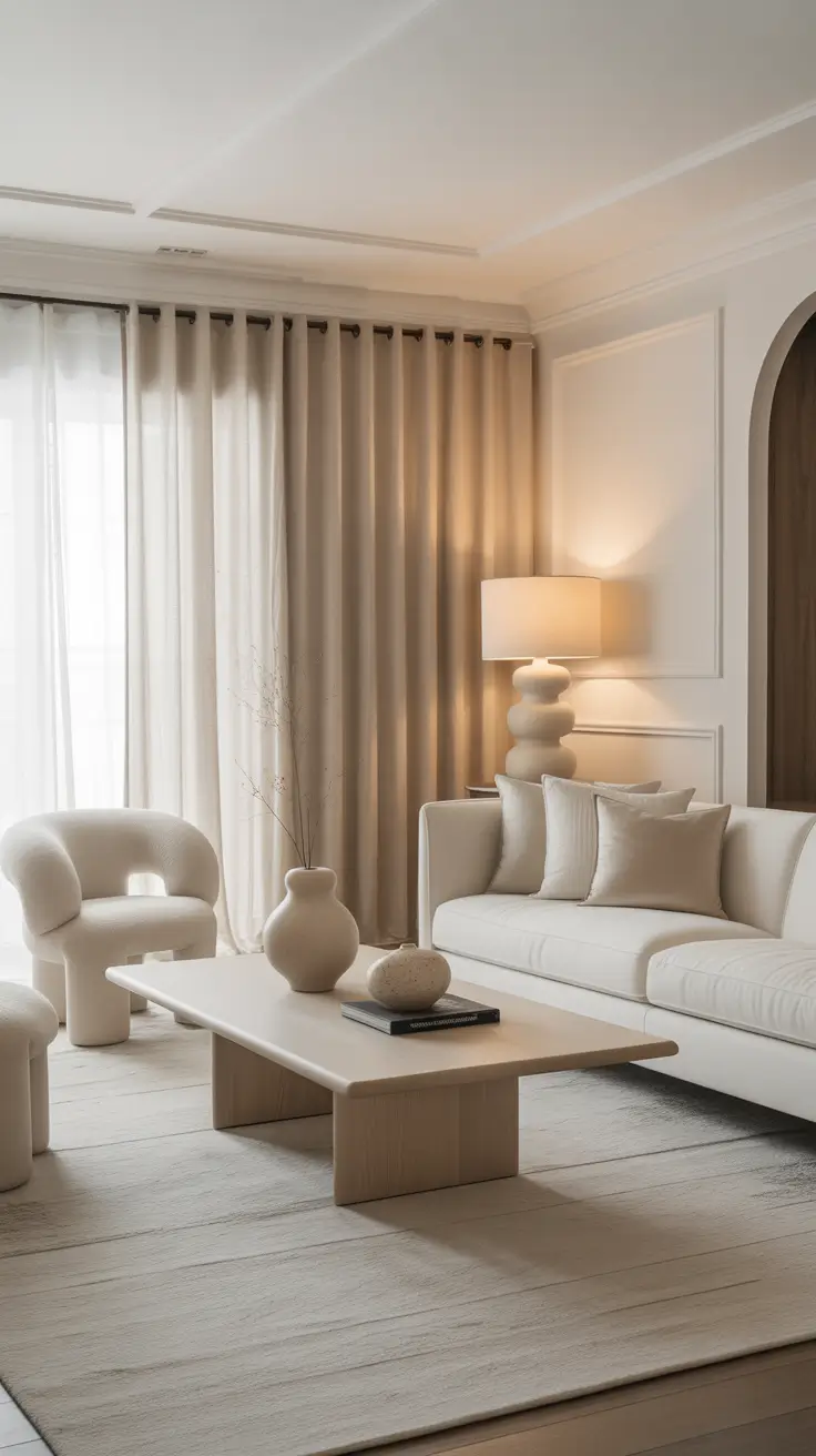 Whites Living Room Ideas 2026: Modern, Elegant & Color-Accented Interior Designs